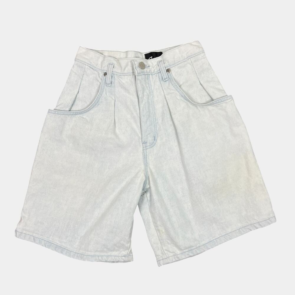 Cafe‎ La Vie Light Wash Denim Shorts Womens XXS Size 0 High Rise Cotton Jean